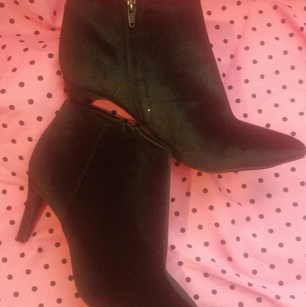 Faux Suede Ankle Boots